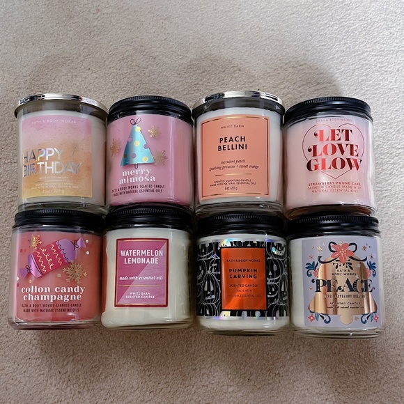 Bath and Body Works Single Wick Candles 8oz U Choose - Picture 1 of 1